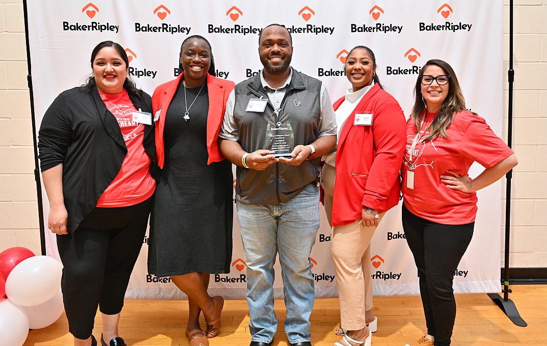Aramark employees receiving BakerRipley award